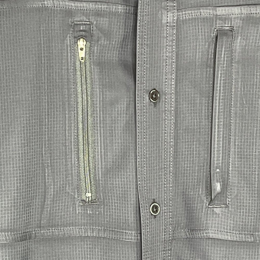 Ariat Tek Button Down Shirt Mens Med Gray  Performance Heat Series Button Up - Picture 5 of 14